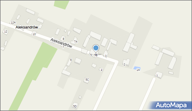 Aleksandrów, Aleksandrów, 5B, mapa Aleksandrów