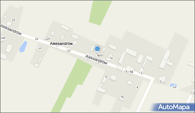 Aleksandrów, Aleksandrów, 8A, mapa Aleksandrów