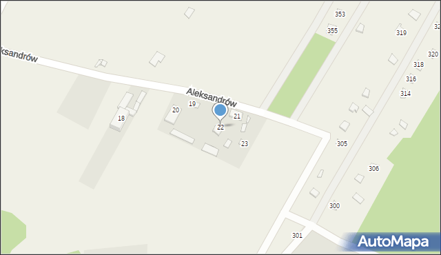 Aleksandrów, Aleksandrów, 22, mapa Aleksandrów