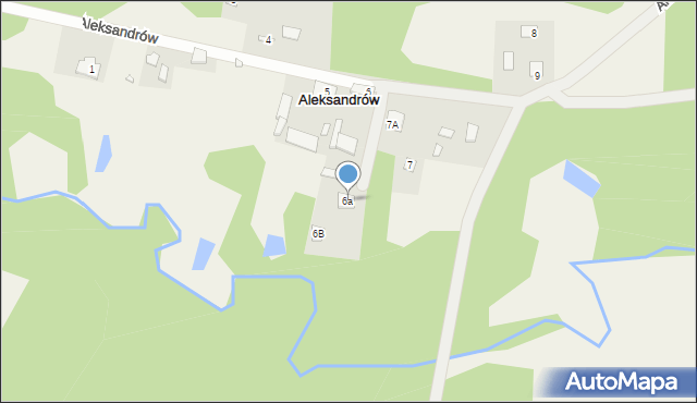 Aleksandrów, Aleksandrów, 6a, mapa Aleksandrów