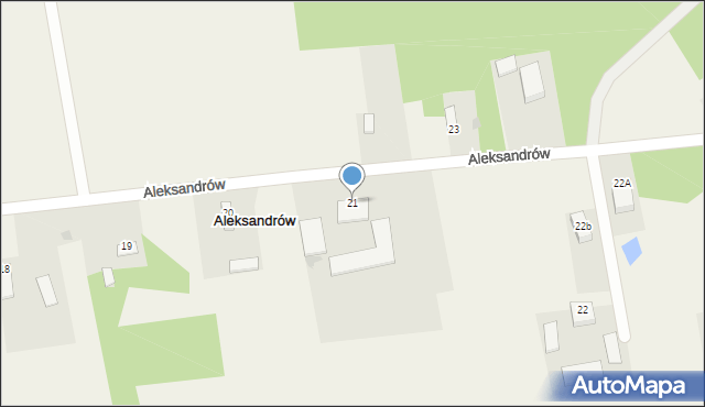 Aleksandrów, Aleksandrów, 21, mapa Aleksandrów