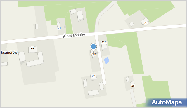 Aleksandrów, Aleksandrów, 22b, mapa Aleksandrów