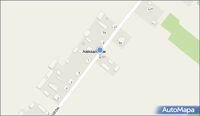 Aleksandrów, Aleksandrów, 8, mapa Aleksandrów