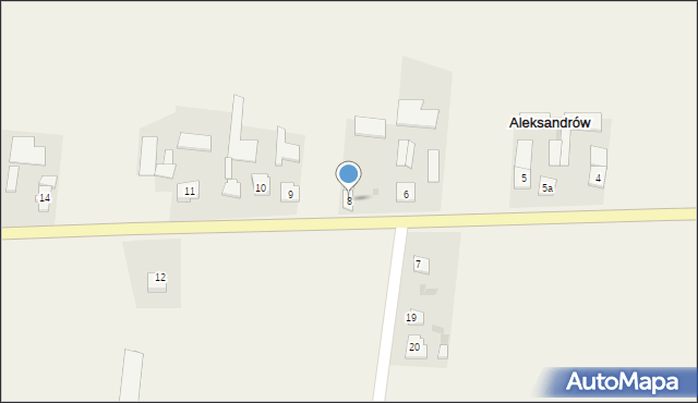 Aleksandrów, Aleksandrów, 8, mapa Aleksandrów