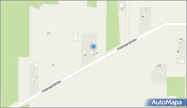 Aleksandrów, Aleksandrów, 1, mapa Aleksandrów