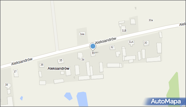 Aleksandrów, Aleksandrów, 33, mapa Aleksandrów