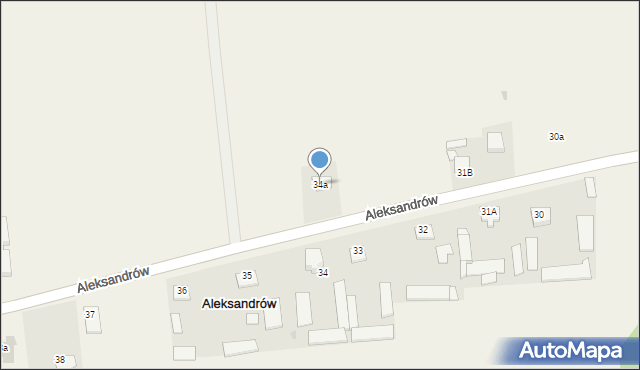 Aleksandrów, Aleksandrów, 34a, mapa Aleksandrów