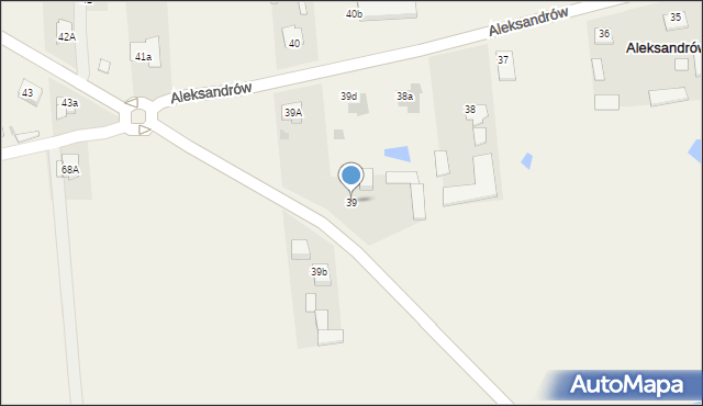 Aleksandrów, Aleksandrów, 39, mapa Aleksandrów