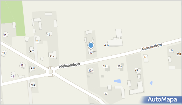 Aleksandrów, Aleksandrów, 40, mapa Aleksandrów