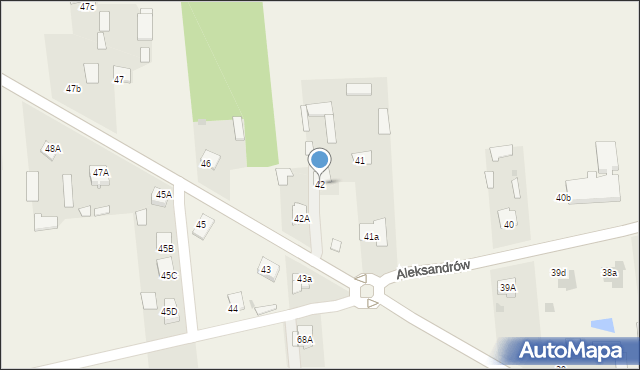 Aleksandrów, Aleksandrów, 42, mapa Aleksandrów