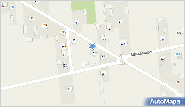 Aleksandrów, Aleksandrów, 43, mapa Aleksandrów