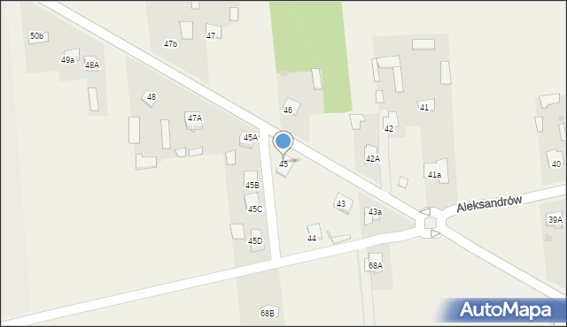 Aleksandrów, Aleksandrów, 45, mapa Aleksandrów