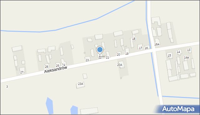 Aleksandrów, Aleksandrów, 22, mapa Aleksandrów