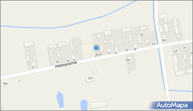 Aleksandrów, Aleksandrów, 23, mapa Aleksandrów