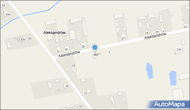 Aleksandrów, Aleksandrów, 38A, mapa Aleksandrów