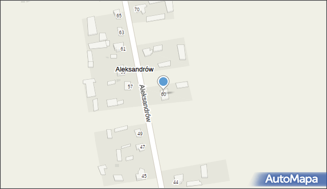 Aleksandrów, Aleksandrów, 60, mapa Aleksandrów