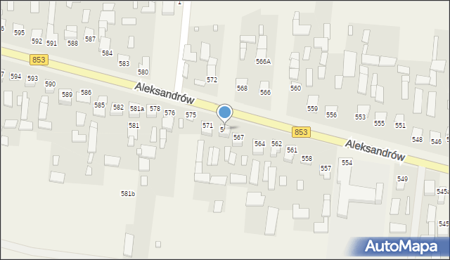 Aleksandrów, Aleksandrów Czwarty, 569, mapa Aleksandrów