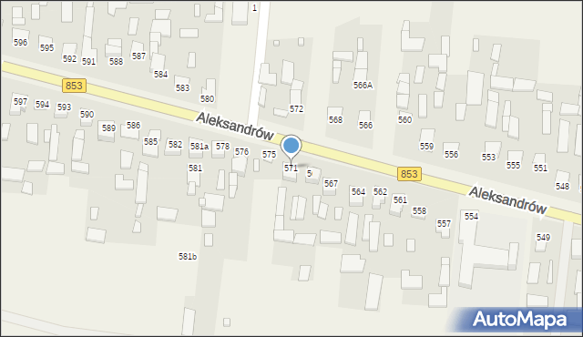 Aleksandrów, Aleksandrów Czwarty, 571, mapa Aleksandrów