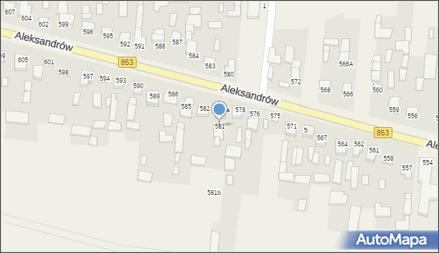 Aleksandrów, Aleksandrów Czwarty, 581, mapa Aleksandrów