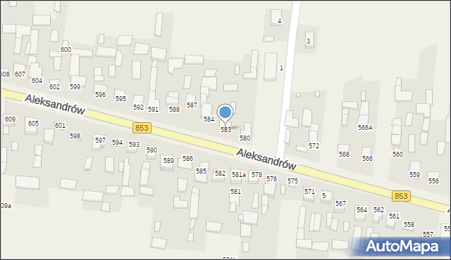 Aleksandrów, Aleksandrów Czwarty, 583, mapa Aleksandrów