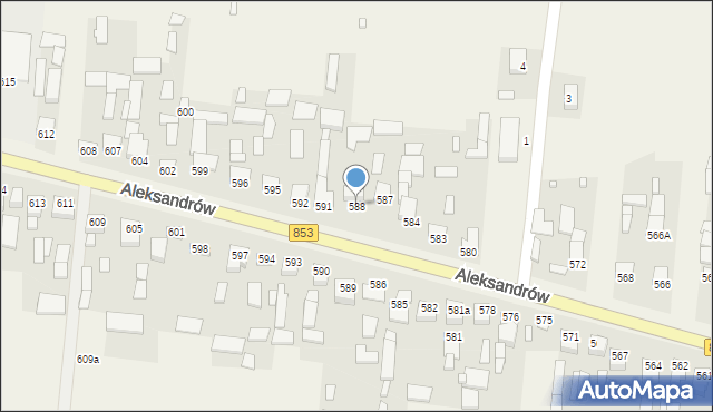 Aleksandrów, Aleksandrów Czwarty, 588, mapa Aleksandrów