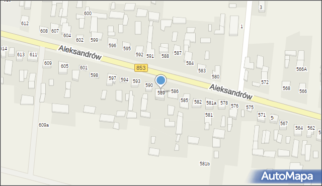 Aleksandrów, Aleksandrów Czwarty, 589, mapa Aleksandrów