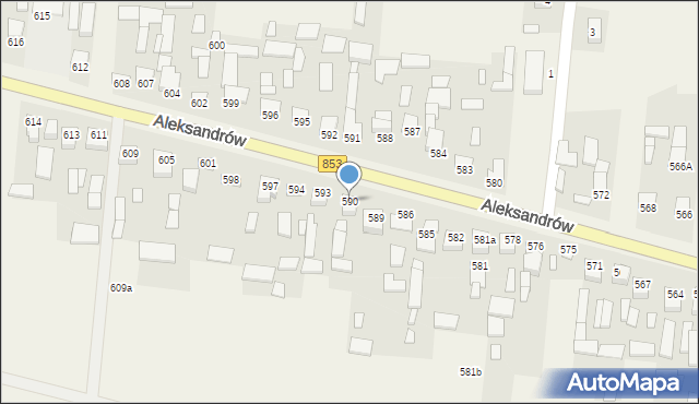 Aleksandrów, Aleksandrów Czwarty, 590, mapa Aleksandrów