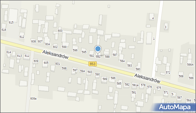 Aleksandrów, Aleksandrów Czwarty, 591, mapa Aleksandrów