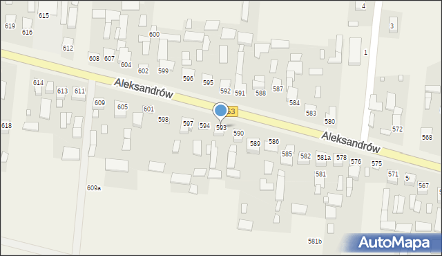 Aleksandrów, Aleksandrów Czwarty, 593, mapa Aleksandrów