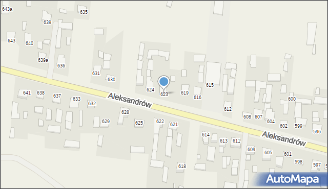 Aleksandrów, Aleksandrów Czwarty, 623, mapa Aleksandrów