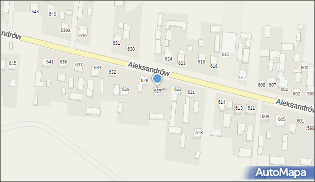 Aleksandrów, Aleksandrów Czwarty, 625, mapa Aleksandrów