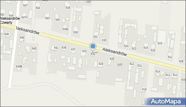 Aleksandrów, Aleksandrów Czwarty, 632, mapa Aleksandrów