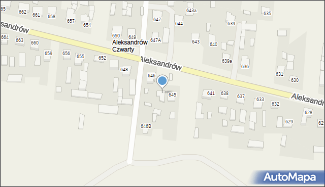 Aleksandrów, Aleksandrów Czwarty, 646a, mapa Aleksandrów