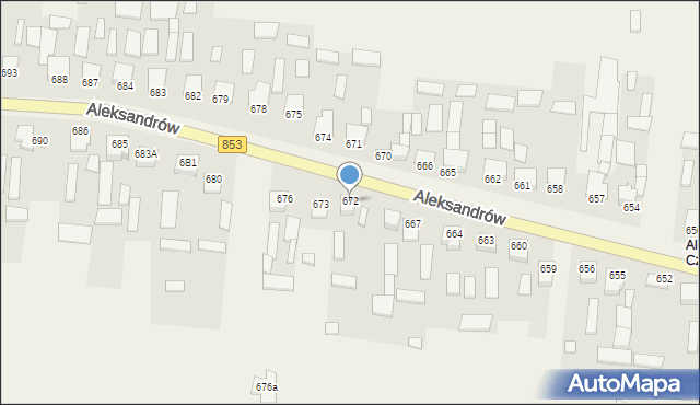 Aleksandrów, Aleksandrów Czwarty, 672, mapa Aleksandrów