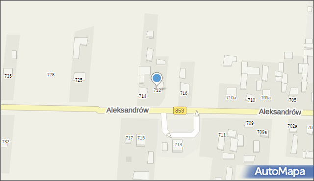 Aleksandrów, Aleksandrów Czwarty, 712, mapa Aleksandrów