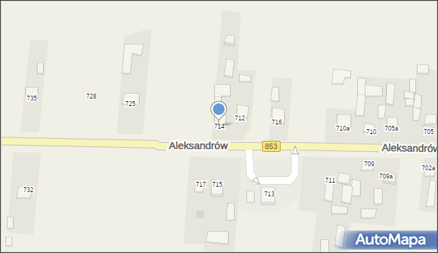 Aleksandrów, Aleksandrów Czwarty, 714, mapa Aleksandrów