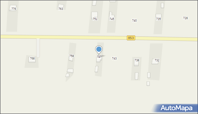 Aleksandrów, Aleksandrów Czwarty, 747, mapa Aleksandrów