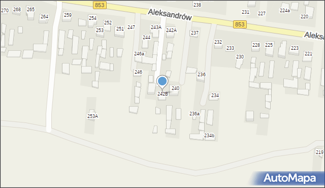 Aleksandrów, Aleksandrów Drugi, 242B, mapa Aleksandrów