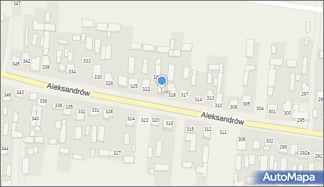 Aleksandrów, Aleksandrów Drugi, 321, mapa Aleksandrów