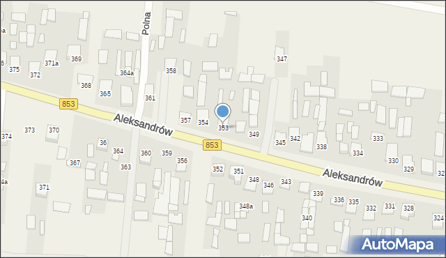 Aleksandrów, Aleksandrów Drugi, 353, mapa Aleksandrów