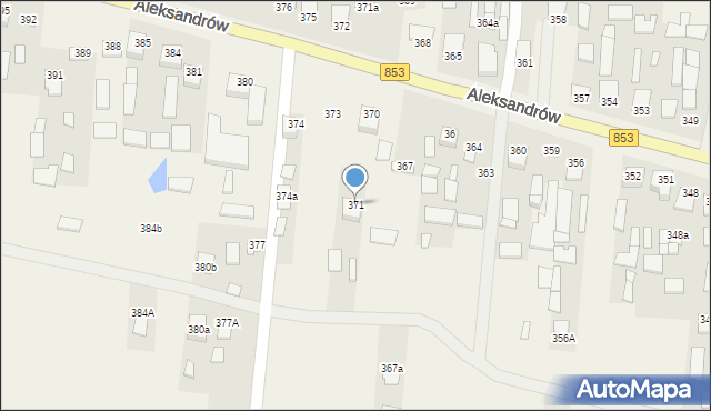 Aleksandrów, Aleksandrów Drugi, 371, mapa Aleksandrów