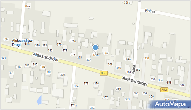Aleksandrów, Aleksandrów Drugi, 371a, mapa Aleksandrów