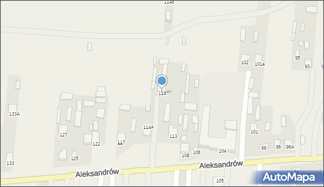 Aleksandrów, Aleksandrów Pierwszy, 114, mapa Aleksandrów