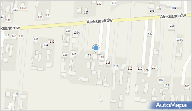 Aleksandrów, Aleksandrów Pierwszy, 121, mapa Aleksandrów