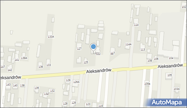 Aleksandrów, Aleksandrów Pierwszy, 124, mapa Aleksandrów