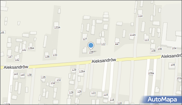 Aleksandrów, Aleksandrów Pierwszy, 125, mapa Aleksandrów