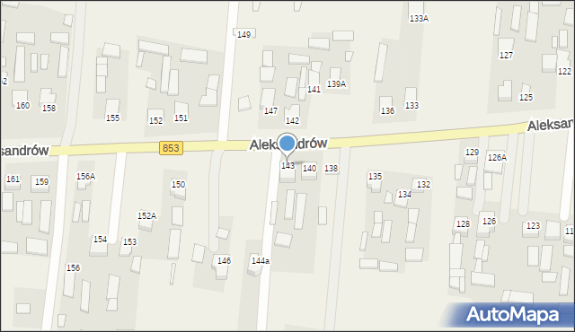 Aleksandrów, Aleksandrów Pierwszy, 143, mapa Aleksandrów