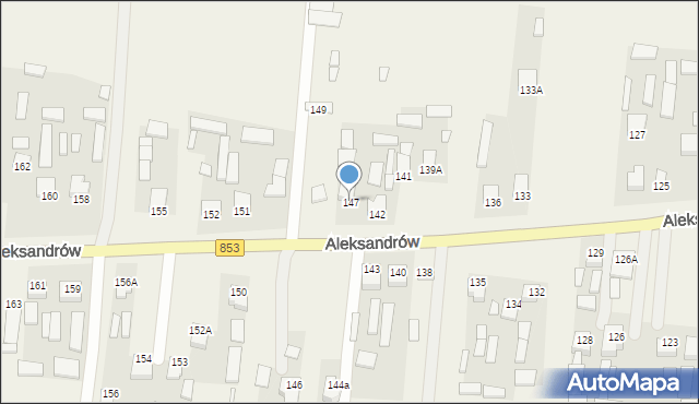 Aleksandrów, Aleksandrów Pierwszy, 147, mapa Aleksandrów