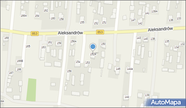 Aleksandrów, Aleksandrów Pierwszy, 152A, mapa Aleksandrów