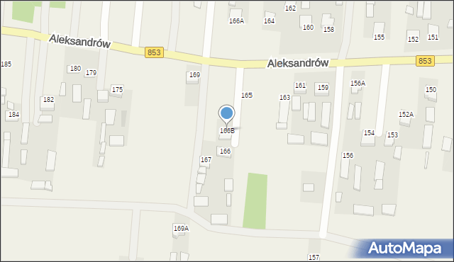 Aleksandrów, Aleksandrów Pierwszy, 166B, mapa Aleksandrów